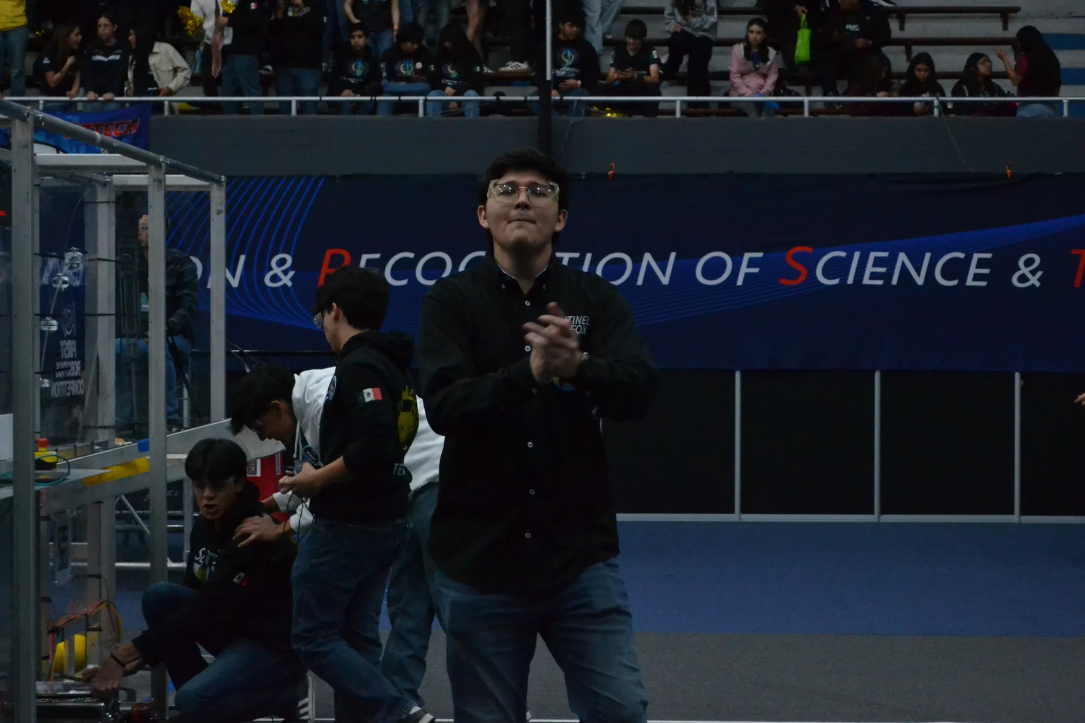 FRC drive team on competition field