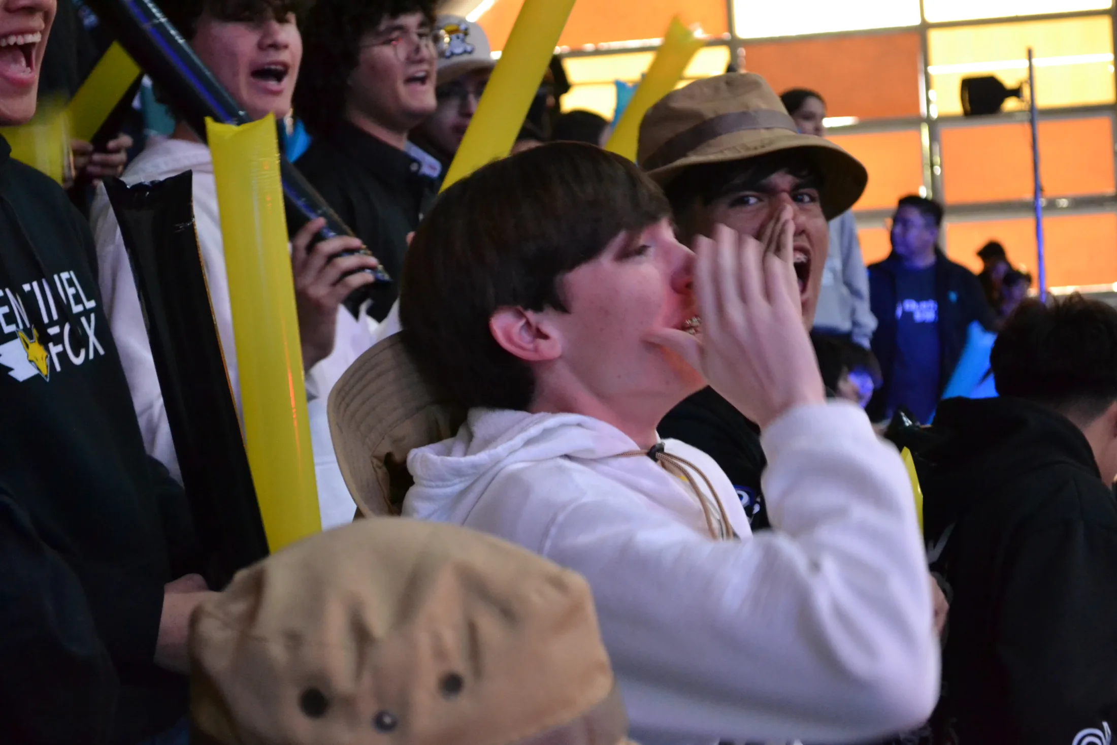 Sentinel Fox students in FRC stands