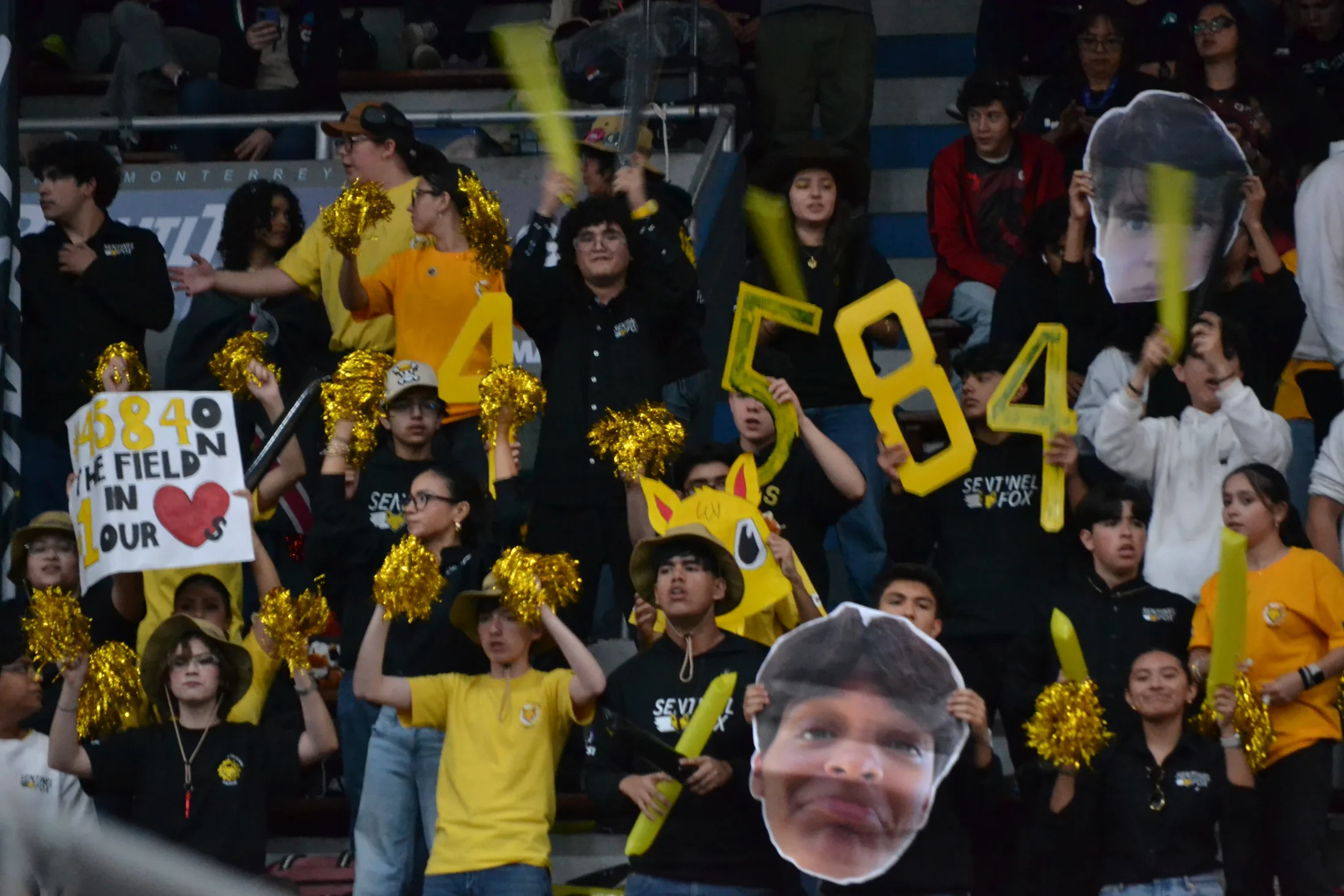 FRC team group cheering