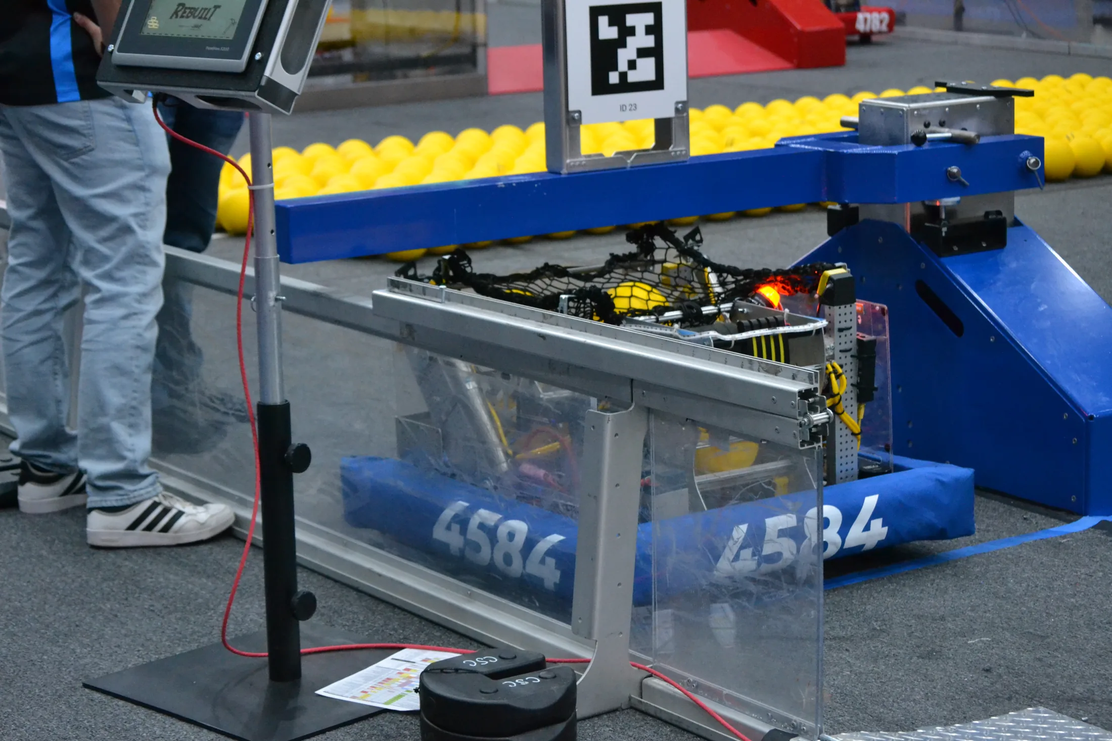 FRC robot on field