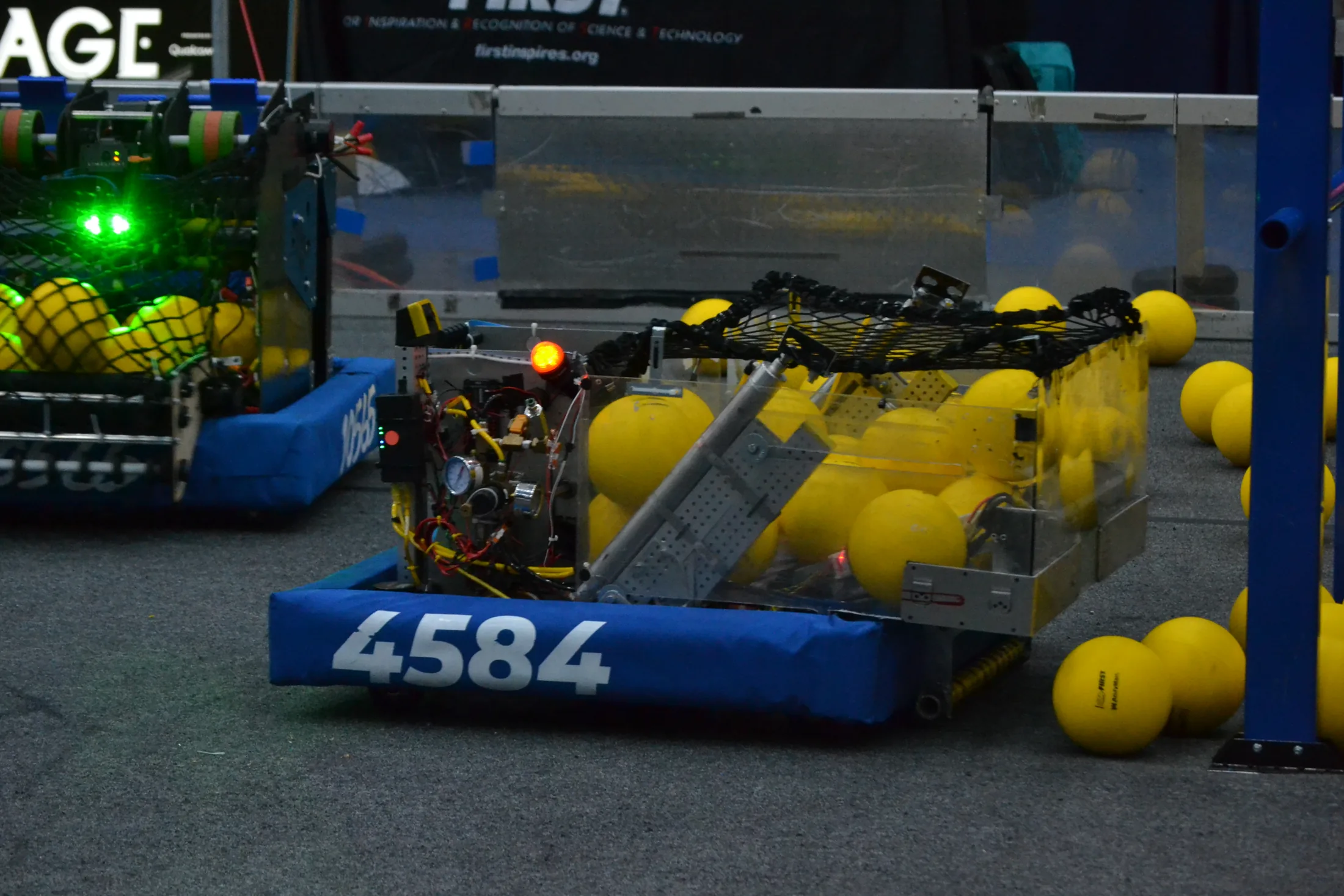 FRC robot crossing the field